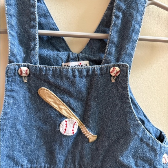 Kitestrings Denim Baseball Shortalls - Picture 2 of 10